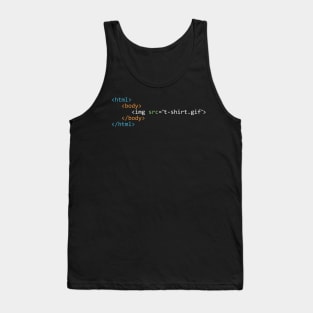 HTML Funny Shirt Design Tank Top